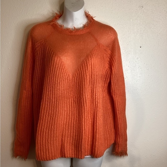 HYFVE HYFVE Orange Pullover Women’s Sweater Size Large - Picture 1 of 8